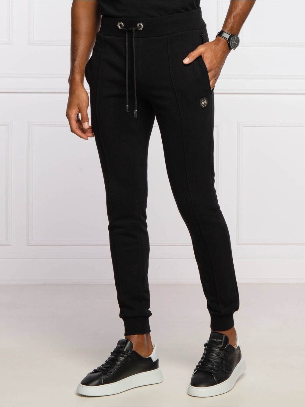 Philipp Plein Joggers Sz L In Black